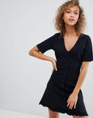 overall dress v neck