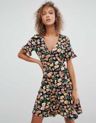 button through summer dress