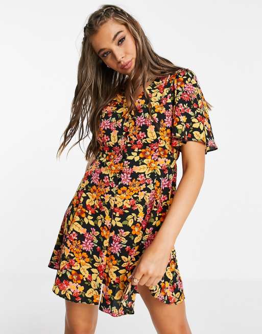 Asos floral tea dress hotsell