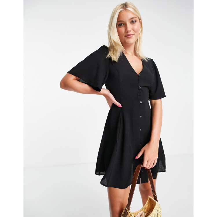 asos black tie dress