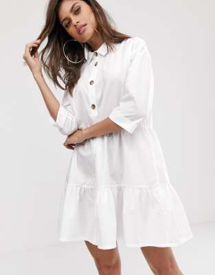 white smock dress asos