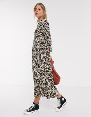 leopard long dress