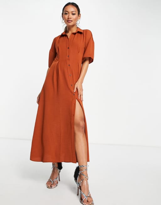 Asos button through outlet dress