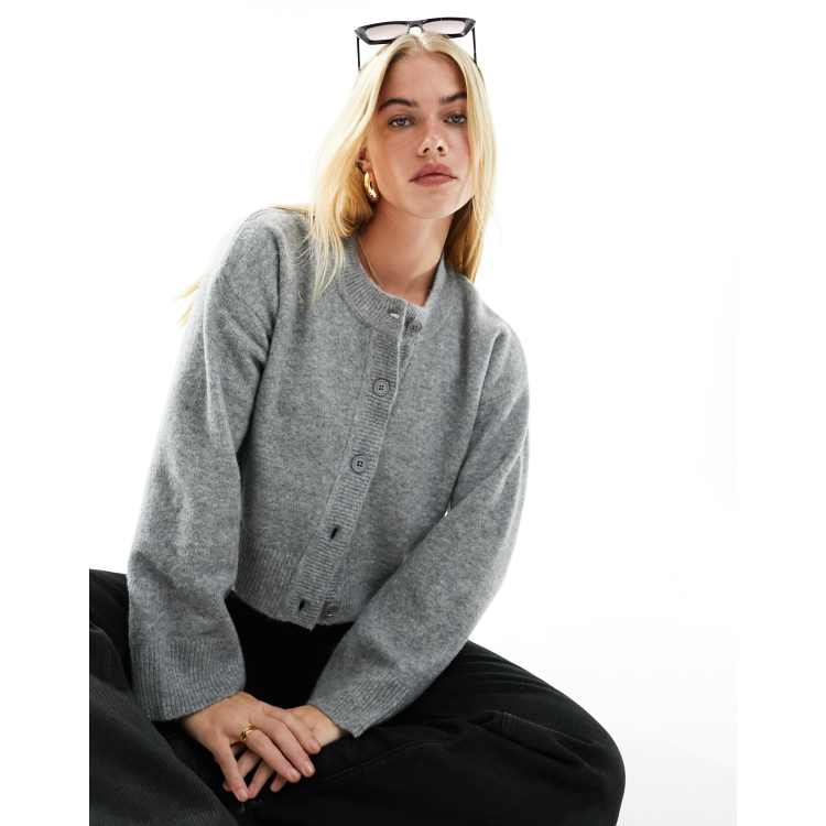 Asos long grey cardigan sale