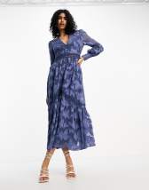 ASOS EDITION large scale floral and leaf embroidered midi dress in