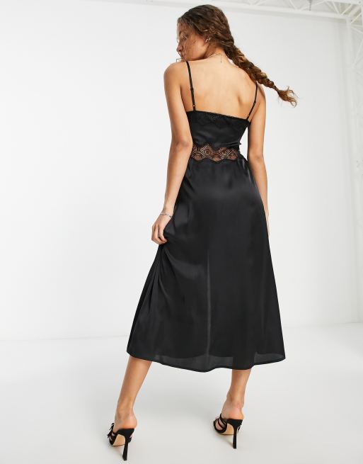 Black lace hotsell insert dress