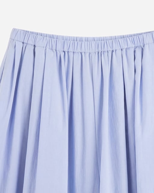ASOS DESIGN byxor i bomulls- och nylonmix med extra vida ben i blått, 8 av 10