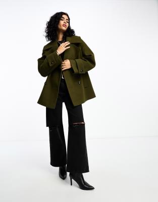 ASOS DESIGN - Cabanjacke in Khaki-Grün