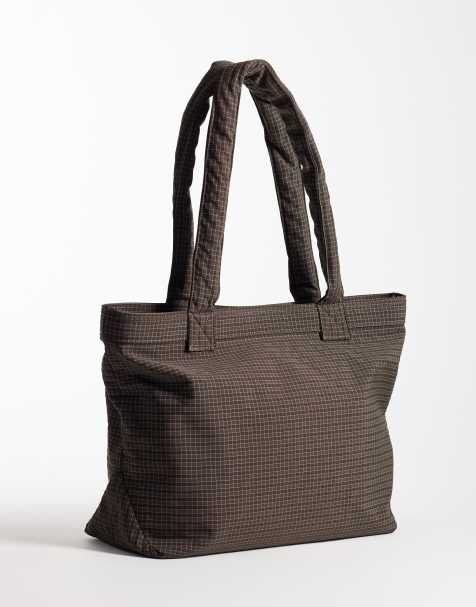 ASOS DESIGN - Cabas à carreaux - Marron - view 1