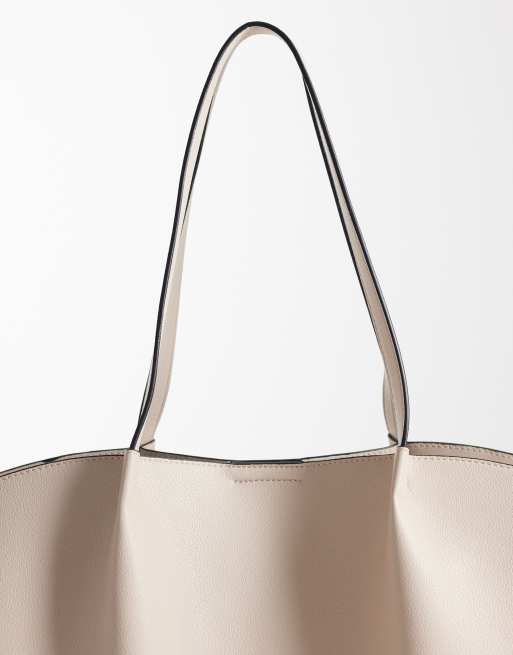 ASOS DESIGN - Cabas à coutures effet pincé - Taupe, 3 de 4