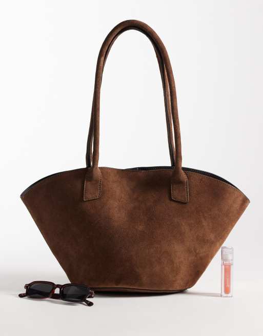 ASOS DESIGN - Cabas en daim - Chocolat, 2 de 4
