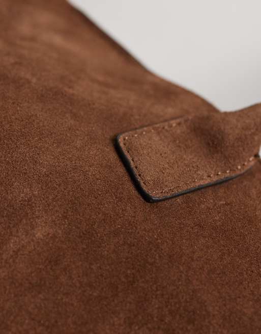ASOS DESIGN - Cabas en daim - Chocolat, 3 de 4