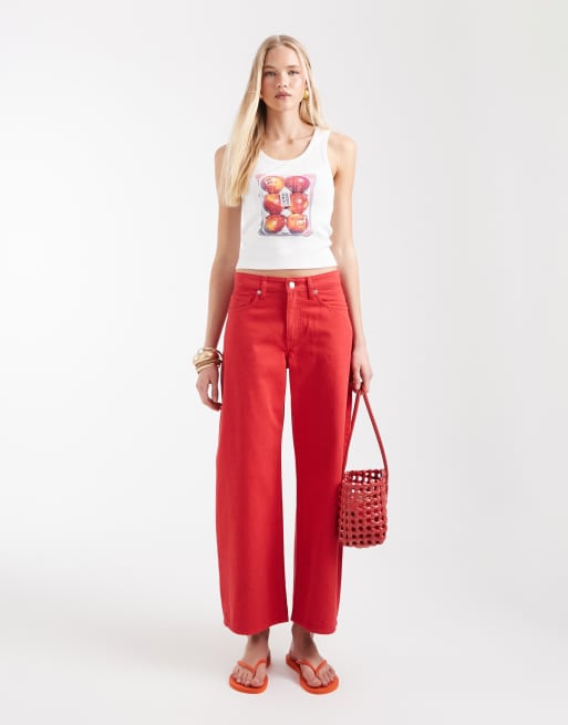 ASOS DESIGN - Cabas en plastique tressé - Rouge vif, 5 de 6