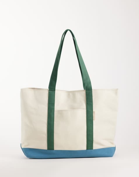 ASOS DESIGN - Cabas en toile effet color block - Écru - view 1