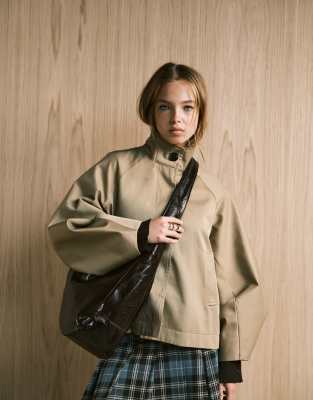 ASOS DESIGN - Cabas incurvé - Chocolat-Marron