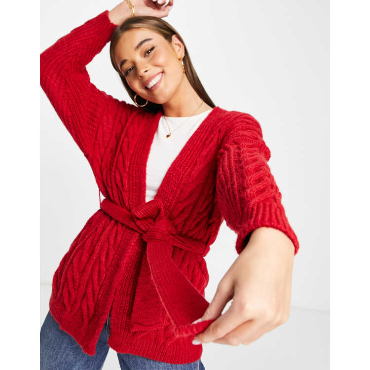 Asos hot sale red cardigan