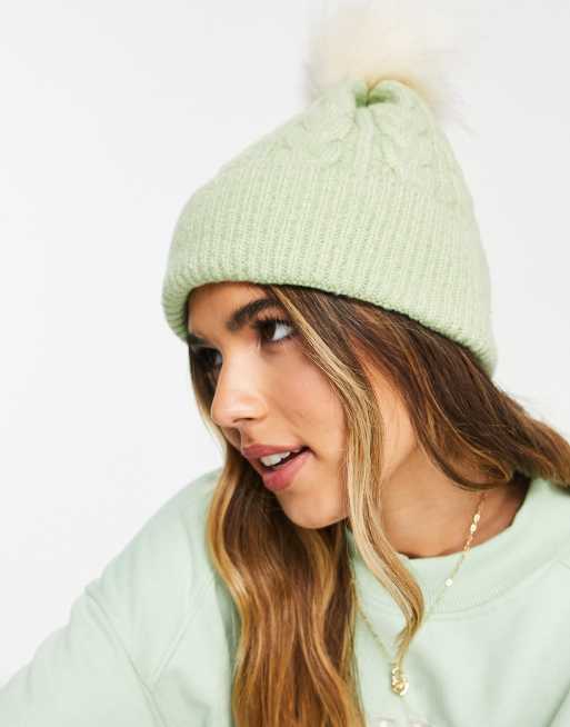 The north face triple deals cable pom beanie