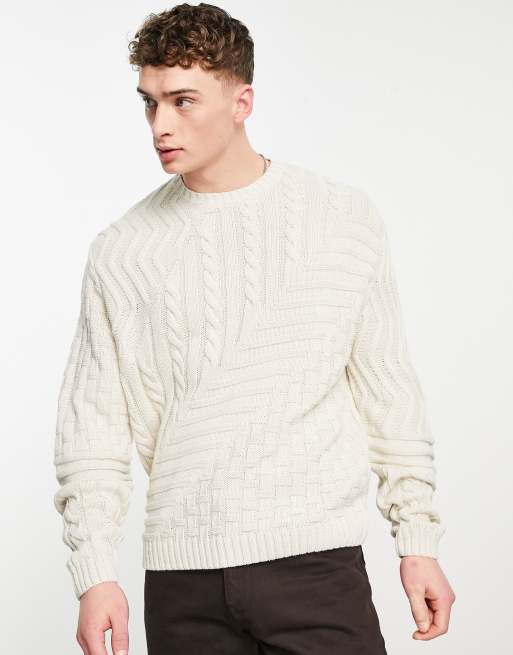 Asos cable outlet knit jumper