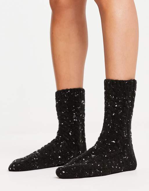 ASOS DESIGN knee high socks in black