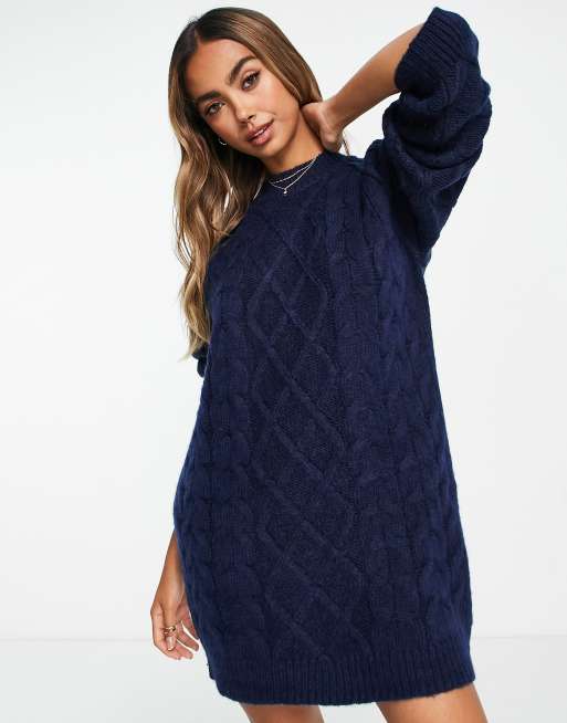 Navy jumper dress outlet uk