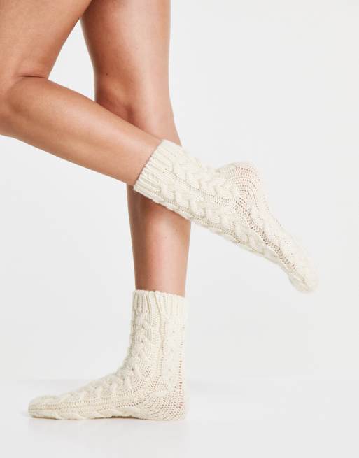 Womens cream clearance socks