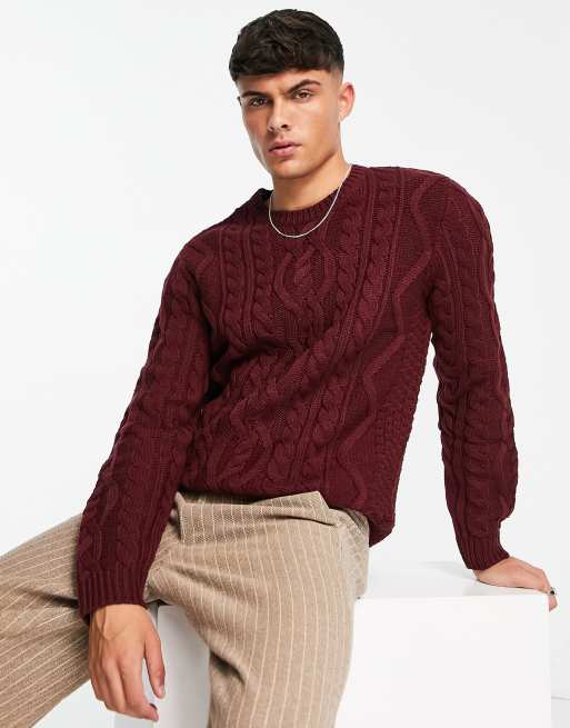 Burgundy knitwear hot sale