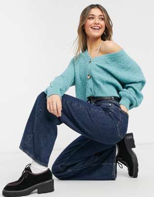 asos green cardigan