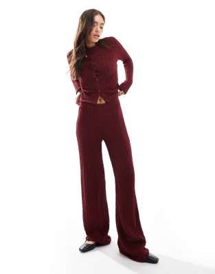 Asos Design Cable Wide Leg Pants