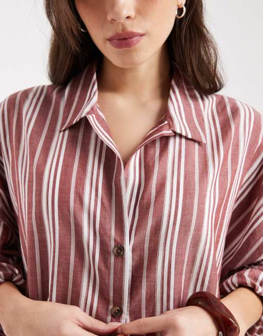 ASOS DESIGN - Cabot - Strandoverhemd met rode strepen, 3 van 4