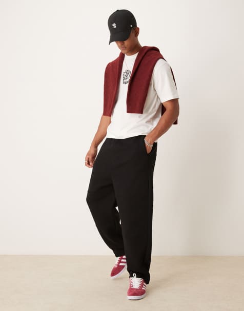 ASOS DESIGN cacoon fit jogger in black - view 1