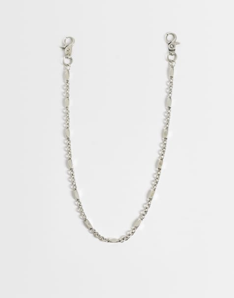 ASOS DESIGN - Cadena plateada para vaqueros con eslabones lisos - view 1