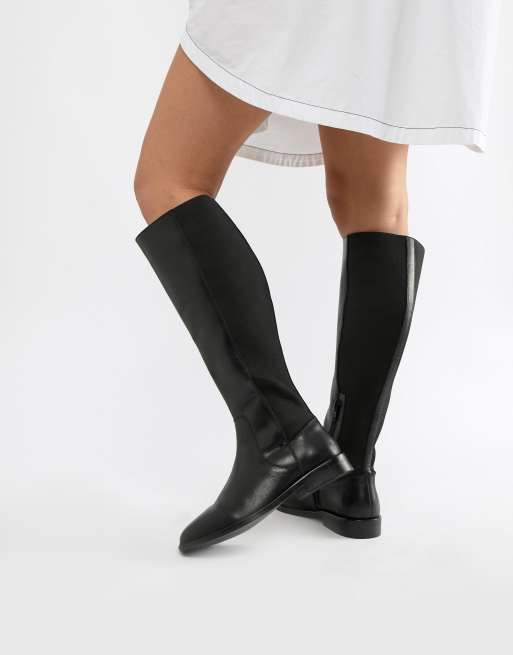 Ladies black leather hot sale riding boots