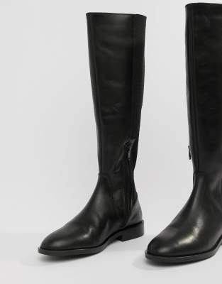 long black leather riding boots