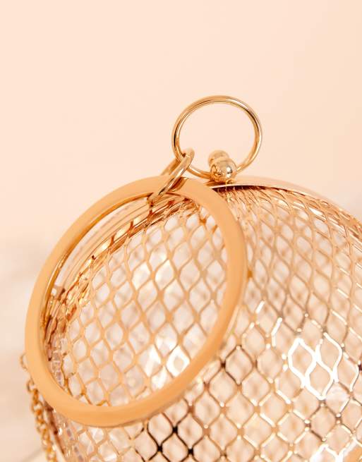 Gold store cage purse