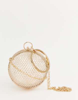 asos design cage sphere clutch bag