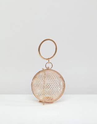 asos design cage sphere clutch bag