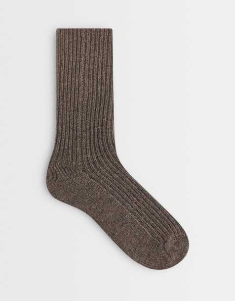 ASOS DESIGN calcetines de lana color mink - view 1