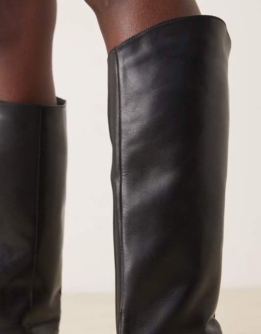 ASOS DESIGN - Callahan - Leren rijlaarzen in zwart, 3 van 4