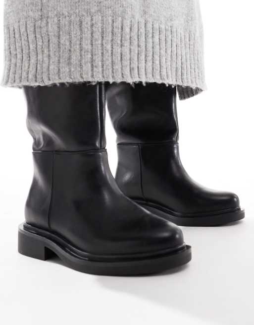 ASOS DESIGN - Callie - Bottes cavalières larges montantes plates et élégantes - Noir, 4 de 4