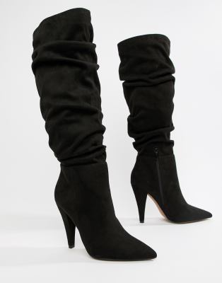 knee high ruched boots