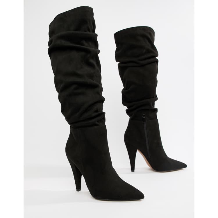 ASOS DESIGN Callie ruched knee high boots ASOS