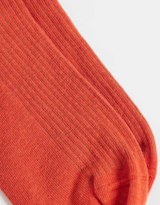 ASOS DESIGN calzini a coste rossi, 2 di 3