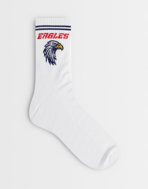 ASOS DESIGN - Calzini bianchi con grafica "Eagles" - view 1