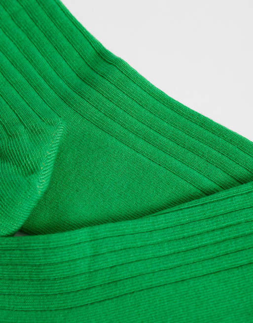 ASOS DESIGN - Calzini morbidissimi verde acceso, 3 di 3