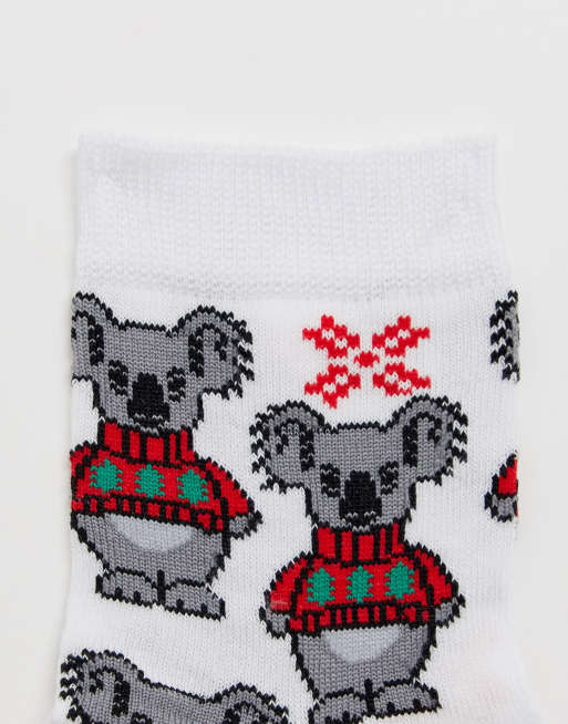 Immagini Koala Natale.Asos Design Calzini Natalizi Con Koala Asos