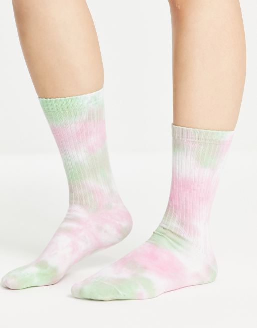 ASOS DESIGN - Calzini pastello tie-dye multicolore