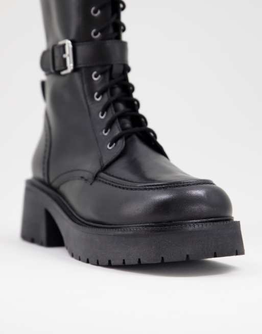 ASOS DESIGN – Camden – Czarne kozaki do kolan ze skóry premium, 2 z 4