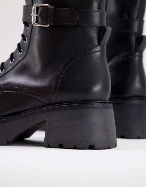 ASOS DESIGN – Camden – Svarta knähöga boots i kvalitetsläder, 3 av 4