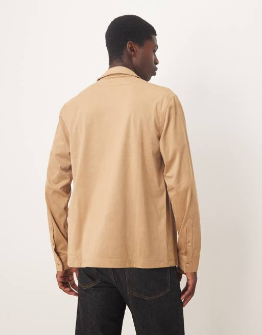 ASOS DESIGN – Camelowa koszula wierzchnia z imitacji zamszu, 3 z 5