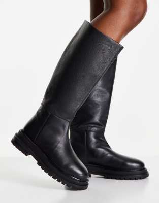 asos knee high leather boots